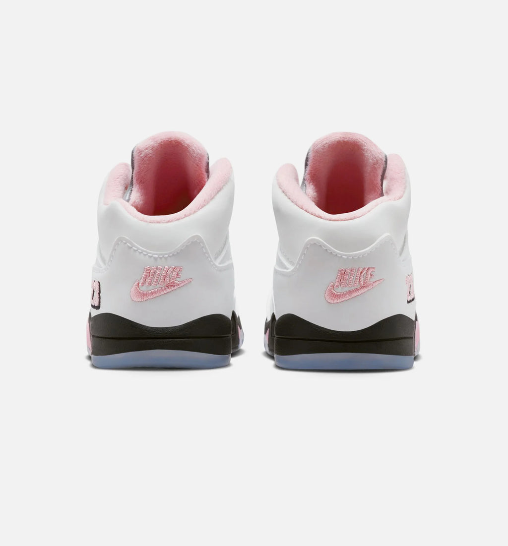 Air Jordan 5 Retro Medium Soft Pink Infant Toddler Lifestyle Shoe White Black Medium Soft Pink Free Shipping