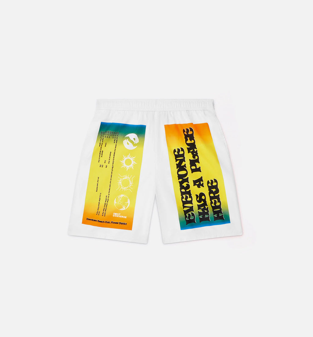 Mens Baggie Shorts White Blue Orange Black