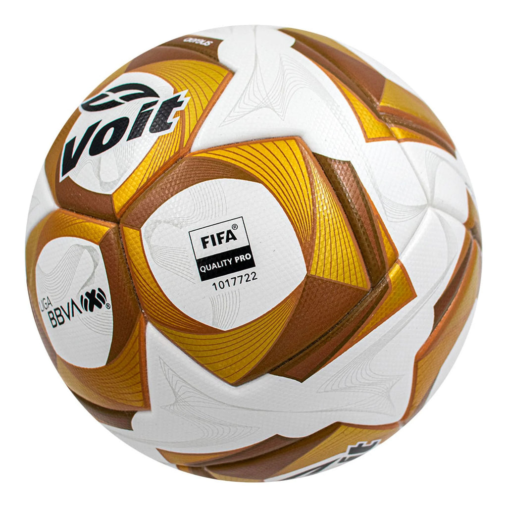 Voit AEREUS Liga MX Opening 2025 Liguilla Quality FIFA Pro Soccer Ball White Gold Black