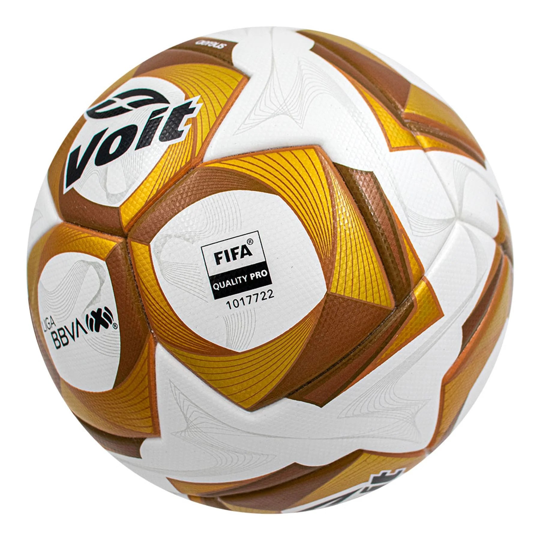 Voit AEREUS Liga MX Opening 2025 Liguilla Quality FIFA Pro Soccer Ball White Gold Black