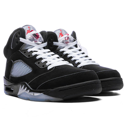 Air Jordan 5 Retro OG Black Metallic Reimagined Black White Metallic Silver Fire Red