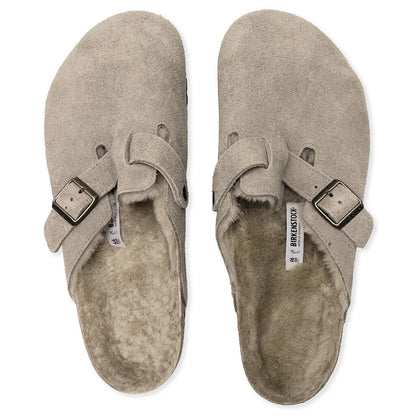 Boston Shearling Suede Leather Taupe