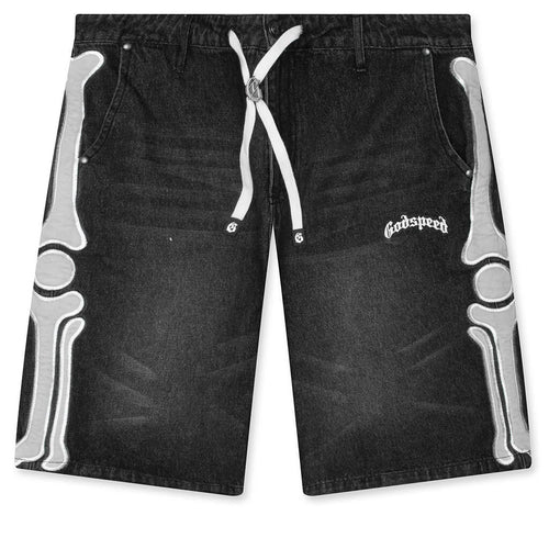 Femur Denim Shorts Black