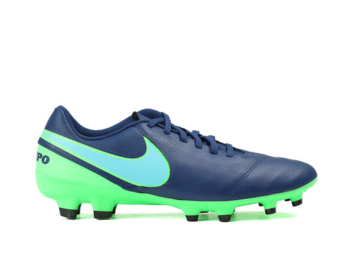 Nike Tiempo Genio II Leather FG Firm Groun Soccer Cleats Coastal Blue Green