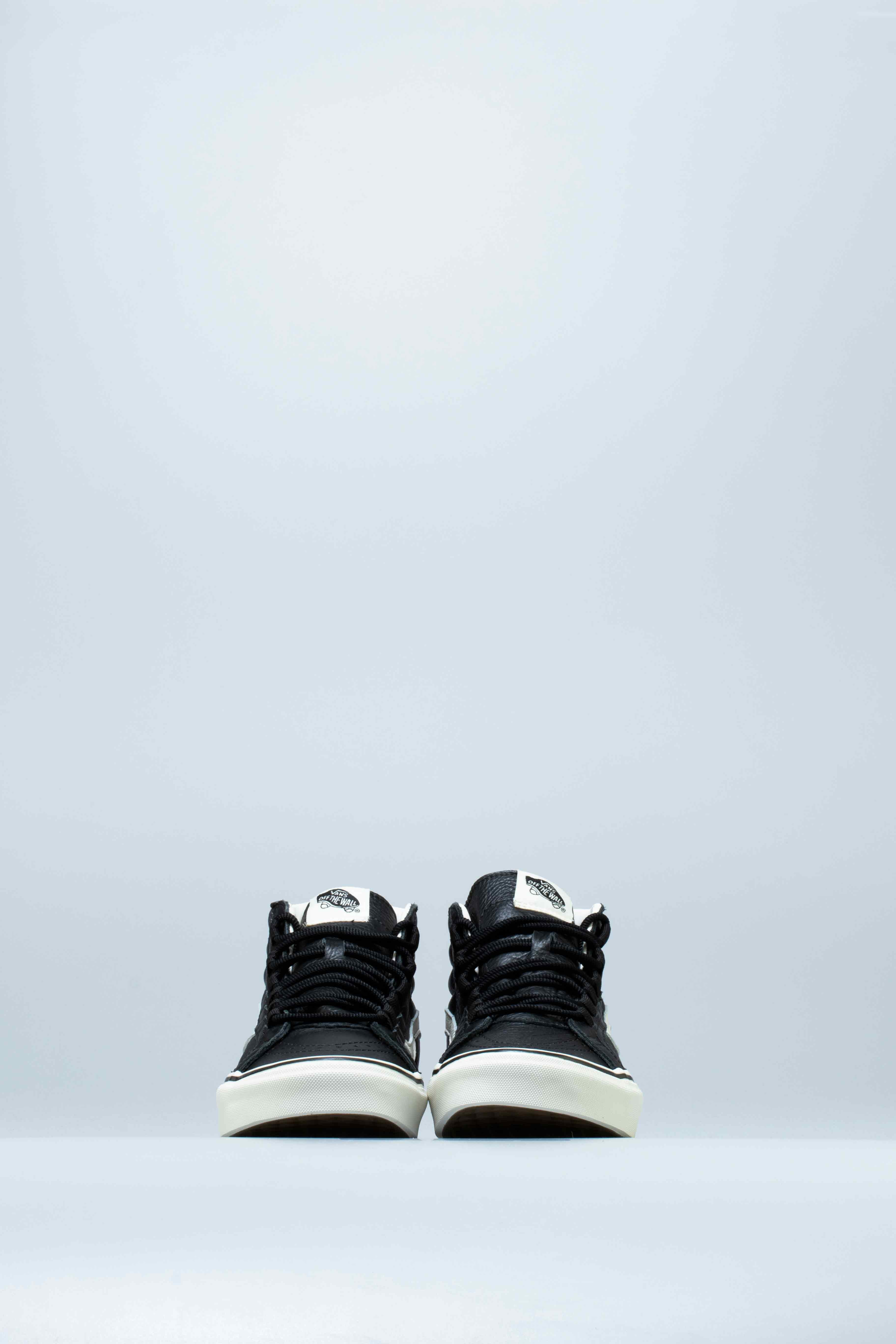 Leather SK8 Hi Reissue Ghillie Mens Shoes Black Marshmallow