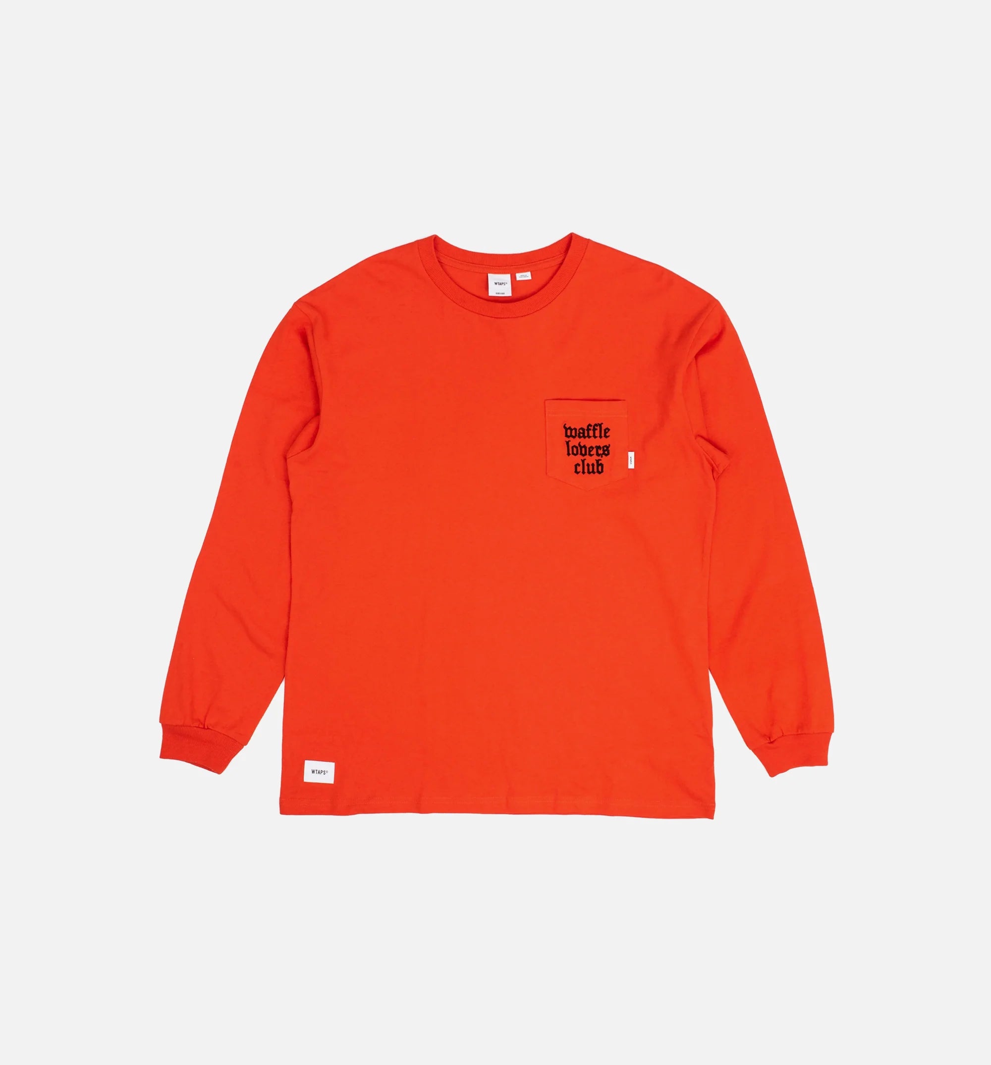 X WTAPS Long Sleeve Mens T Shirt Orange White Black