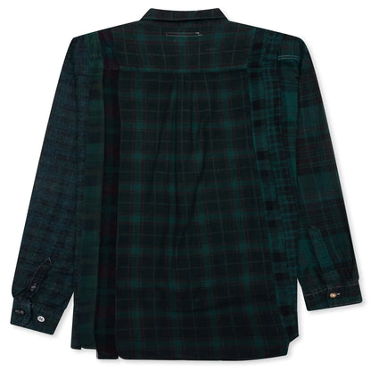 Over Dye 7 Cuts Shirt Green