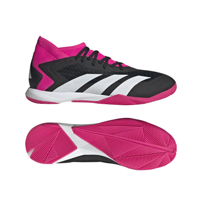 adidas Predator Accuracy3 IN Indoor Soccer Shoes Black White Shock Pink
