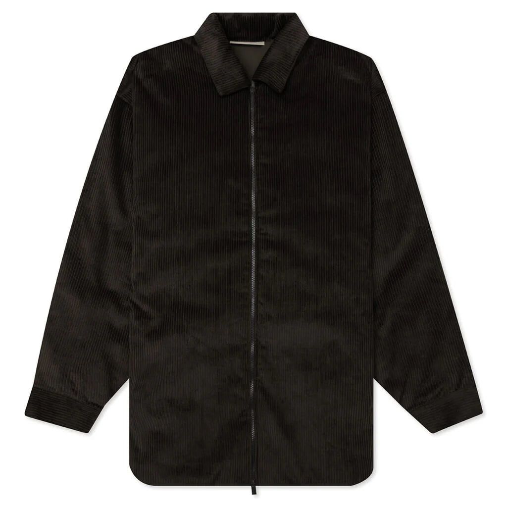 Corduroy Shirt Jacket Off Black