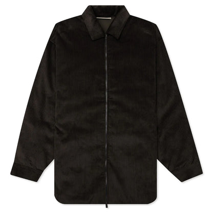 Corduroy Shirt Jacket Off Black