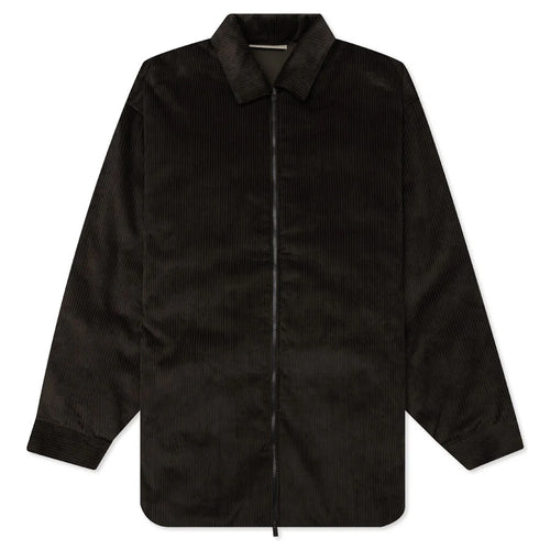 Corduroy Shirt Jacket Off Black