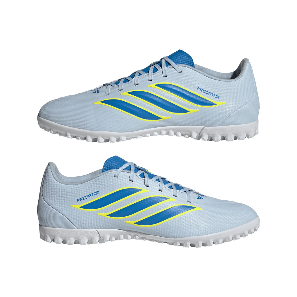 adidas Predator Club TF Turf Mens Soccer Cleats Sky Blue Yellow