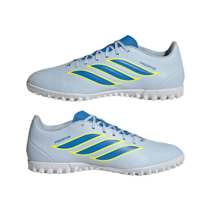 adidas Predator Club TF Turf Mens Soccer Cleats Sky Blue Yellow