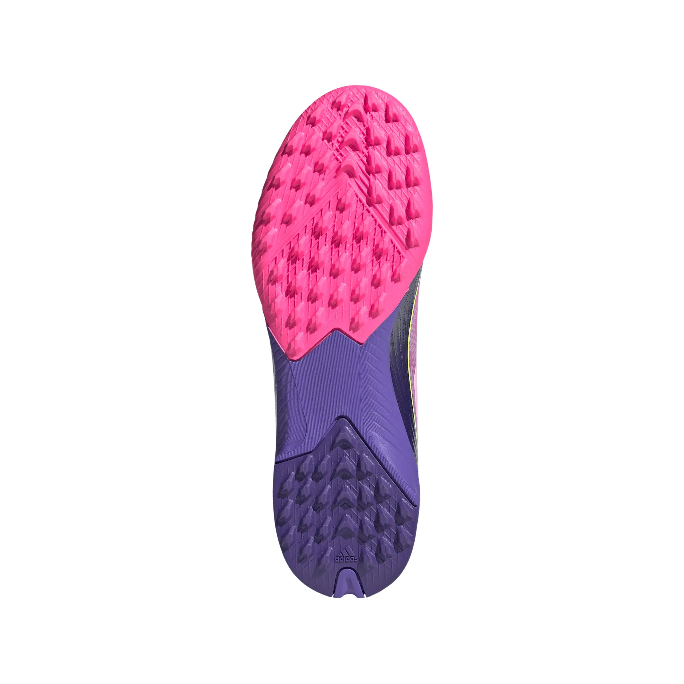 adidas F50 LEAGUE Laceless TF Youth Soccer Cleats Purple White Lemon