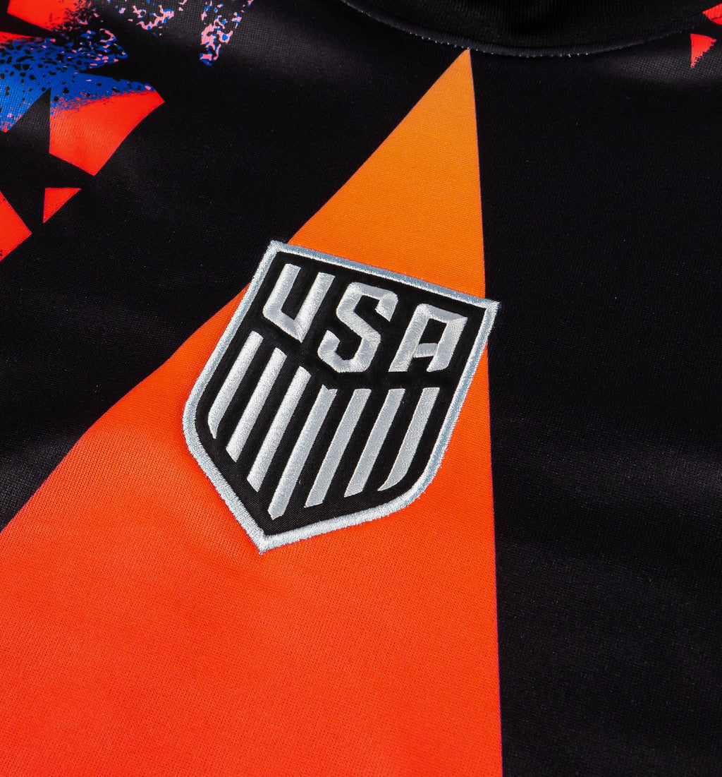 USMNT Hollywood Keeper Long Sleeve Mens Jersey Black Glossy Deep Red Glossy Deep Red