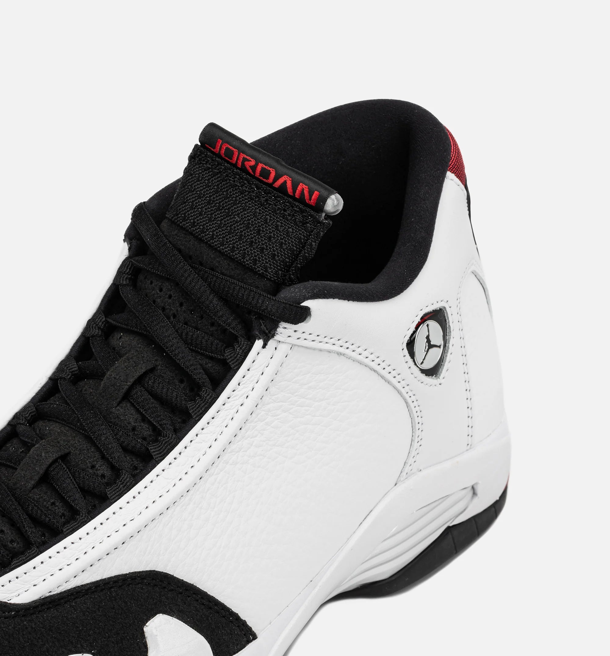 Air Jordan 14 Retro Black Toe Mens Lifestyle Shoe White Varsity Red Black Silver