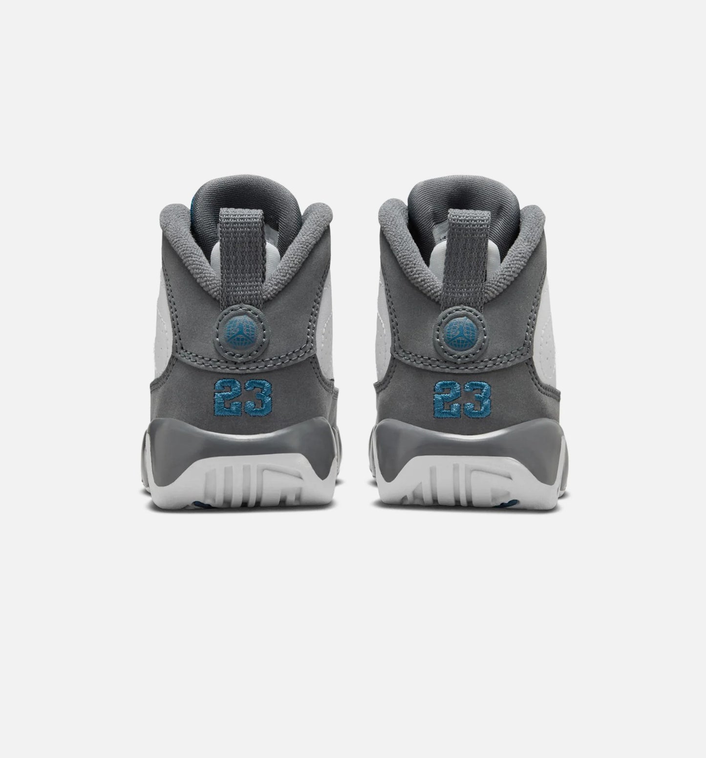 Air Jordan 9 Retro Flint Grey and French Blue Infant Toddler Lifestyle Shoe White French Blue Flint Grey