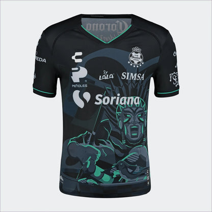 Charly Mens Santos Third Jersey Authentic 24 Black Green