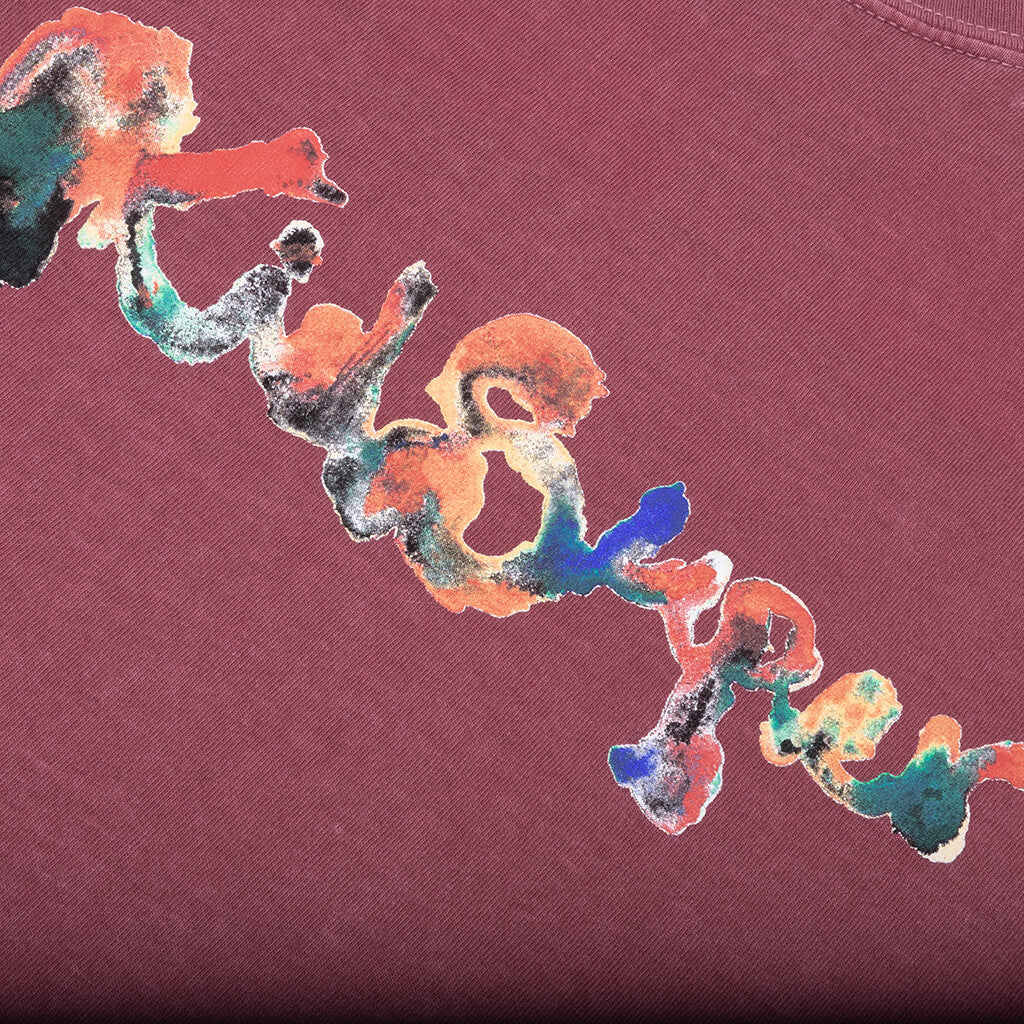 Watercolor Tee Burgundy