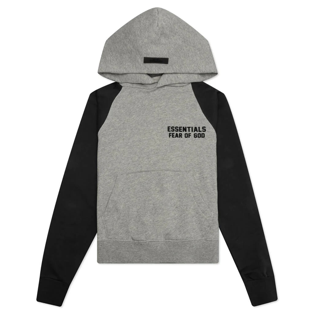 Essentials Kids Raglan Hoodie Dark Oatmeal
