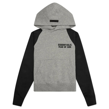 Essentials Kids Raglan Hoodie Dark Oatmeal
