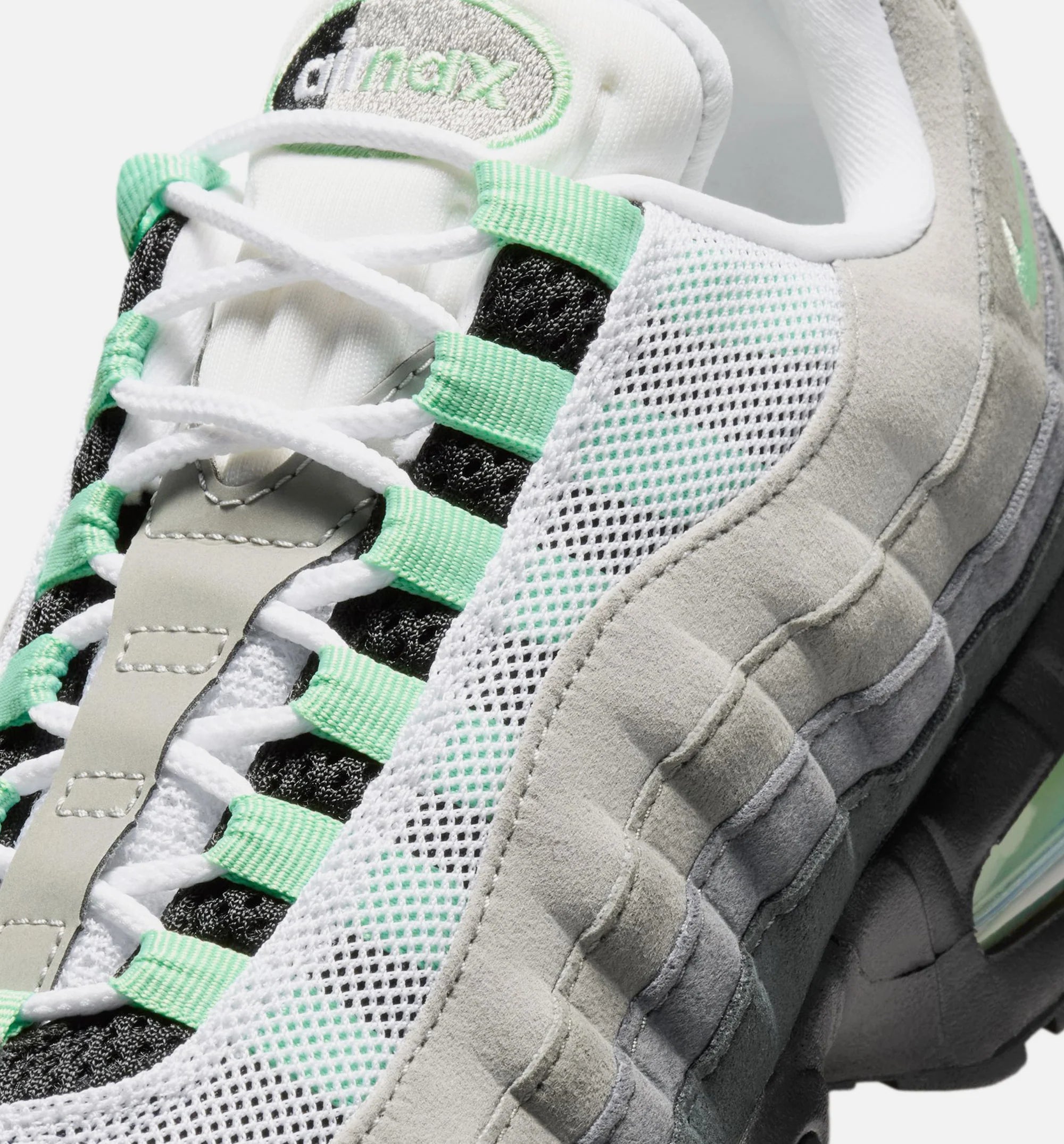 Air Max 95 Big Bubble Fresh Mint Womens Running Shoe Black Fresh Mint White Medium Grey