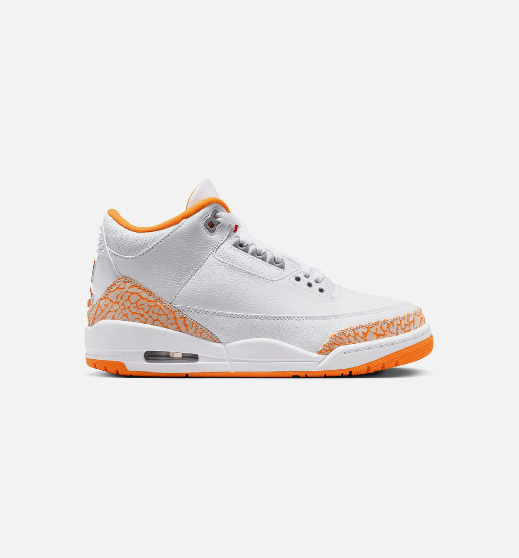 Air Jordan 3 Retro Orange Citrus Womens Lifestyle Shoe White Multicolor Free Shipping