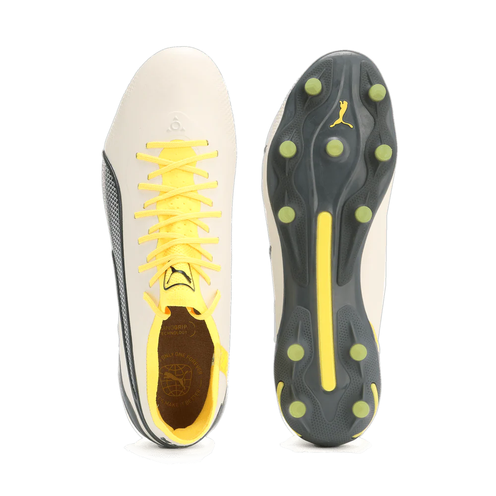 PUMA King Ultimate FG AG Multi Ground Soccer Cleats Alpine Asphalt Yellow