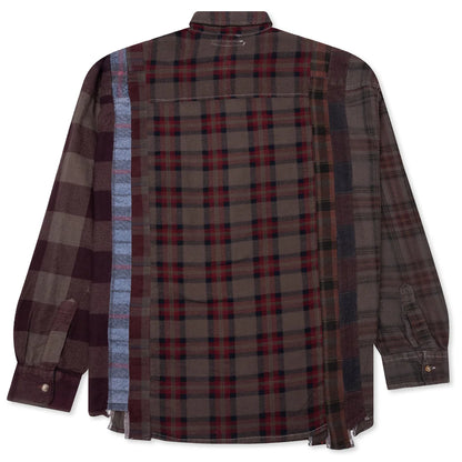 Over Dye 7 Cuts Shirt Brown