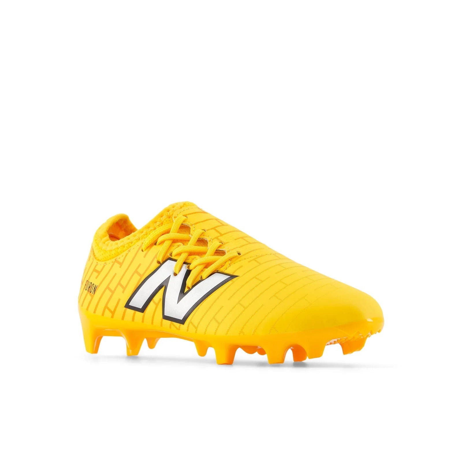 New Balance Furon Dispatch Junior FG V7 Firm Ground Cleats Sun Glow Metallic Silver Black