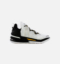 Lebron 18 Home Mens Basketball Shoe White Black Yellow
