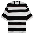 Cotton Jersey Multi Border T Shirt Black Brown White