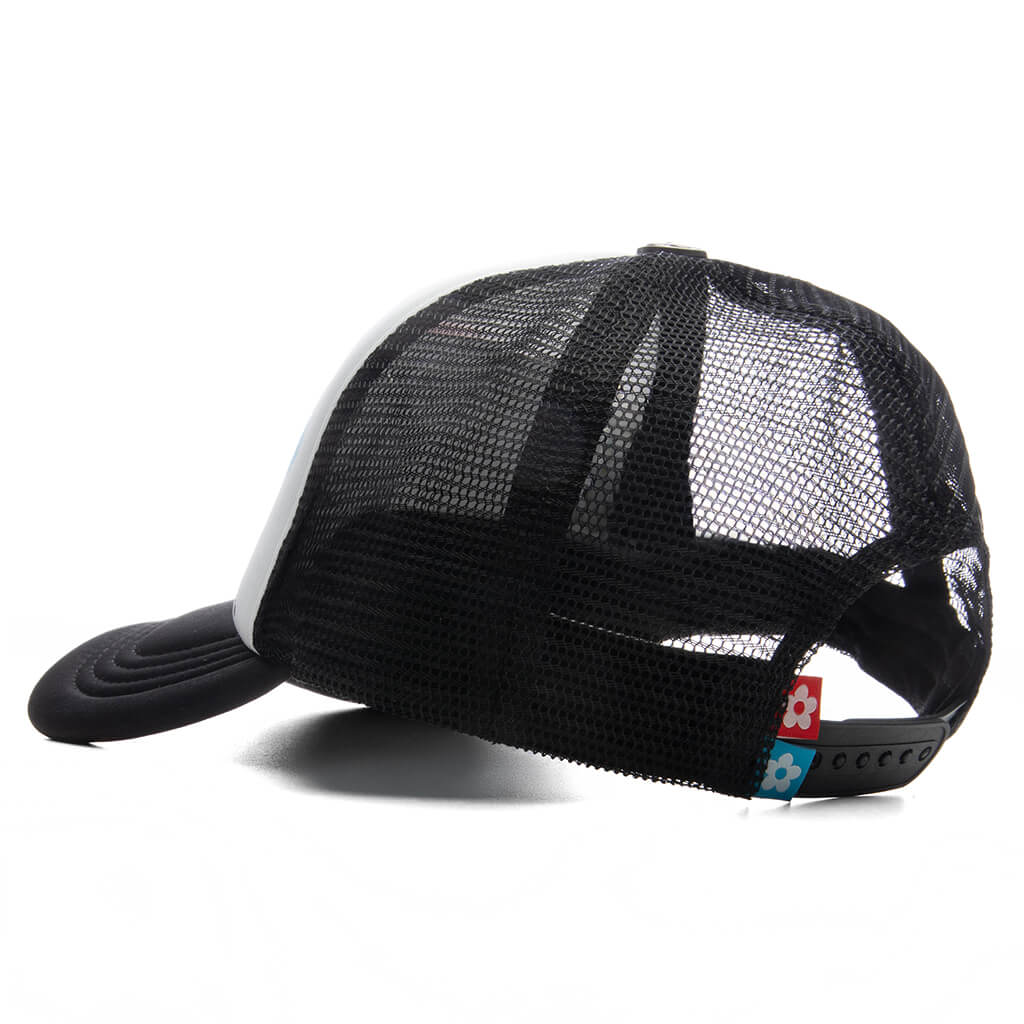 AirBrush Flower Trucker Hat Black