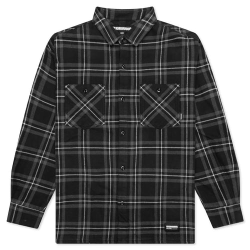 Tartan Check Shirt L S Black