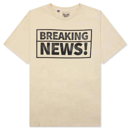 Breaking News Tee Antique White