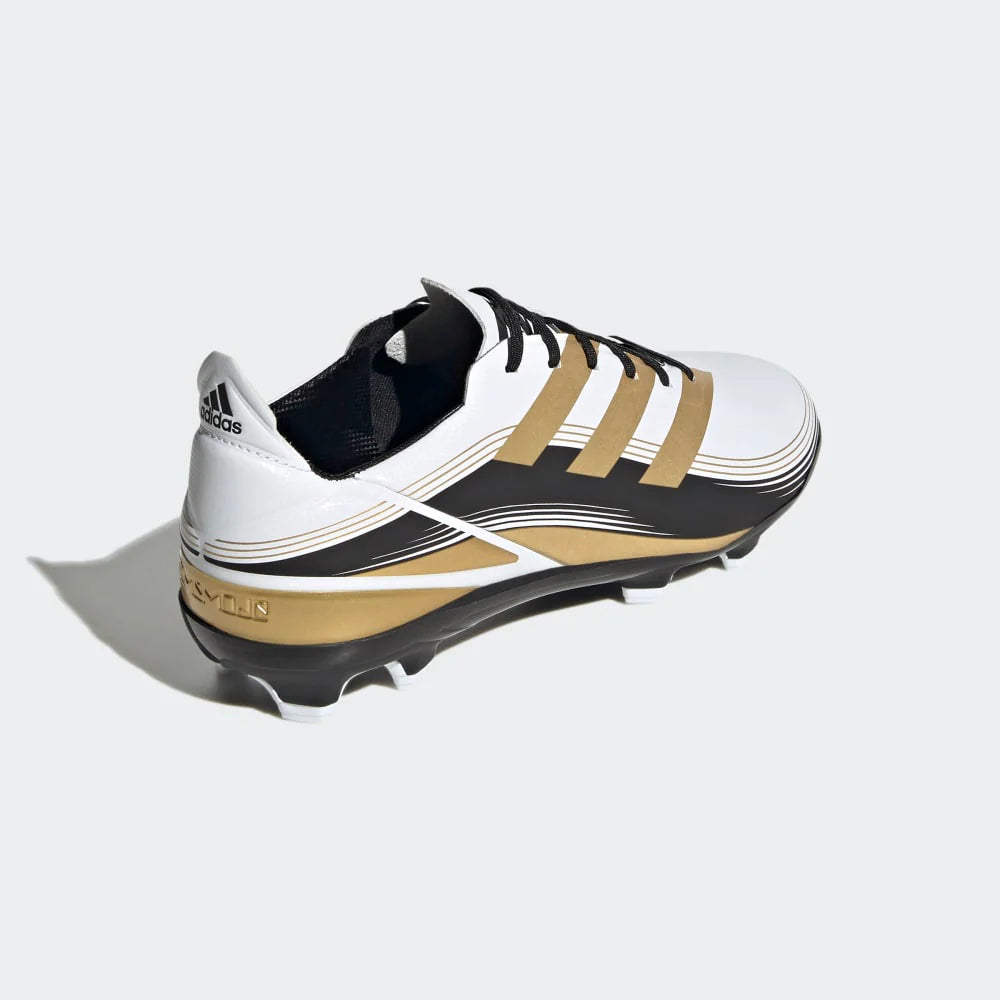 adidas Kids Game Mode FG J Firm Ground Soccer Cleats White Gold Black
