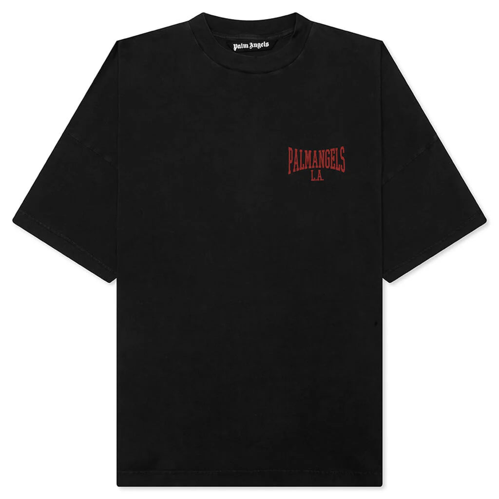Mini College Over Tee Black Dark Red