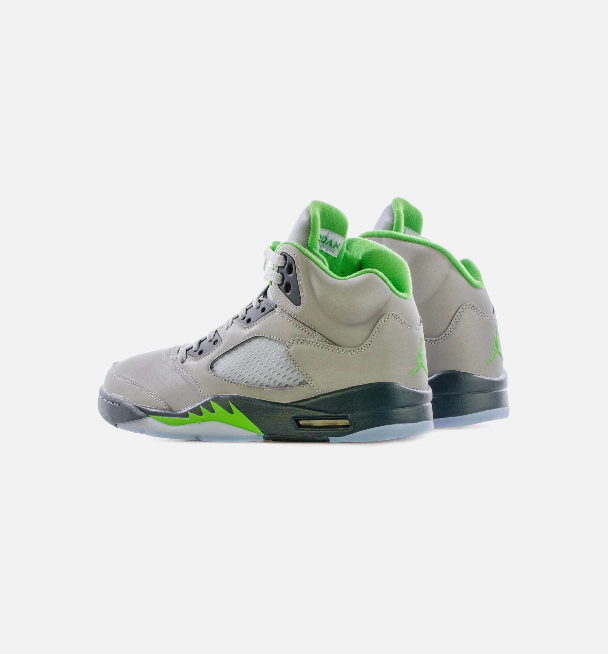 Air Jordan 5 Retro Green Bean Mens Lifestyle Shoe Silver Green Free Shipping