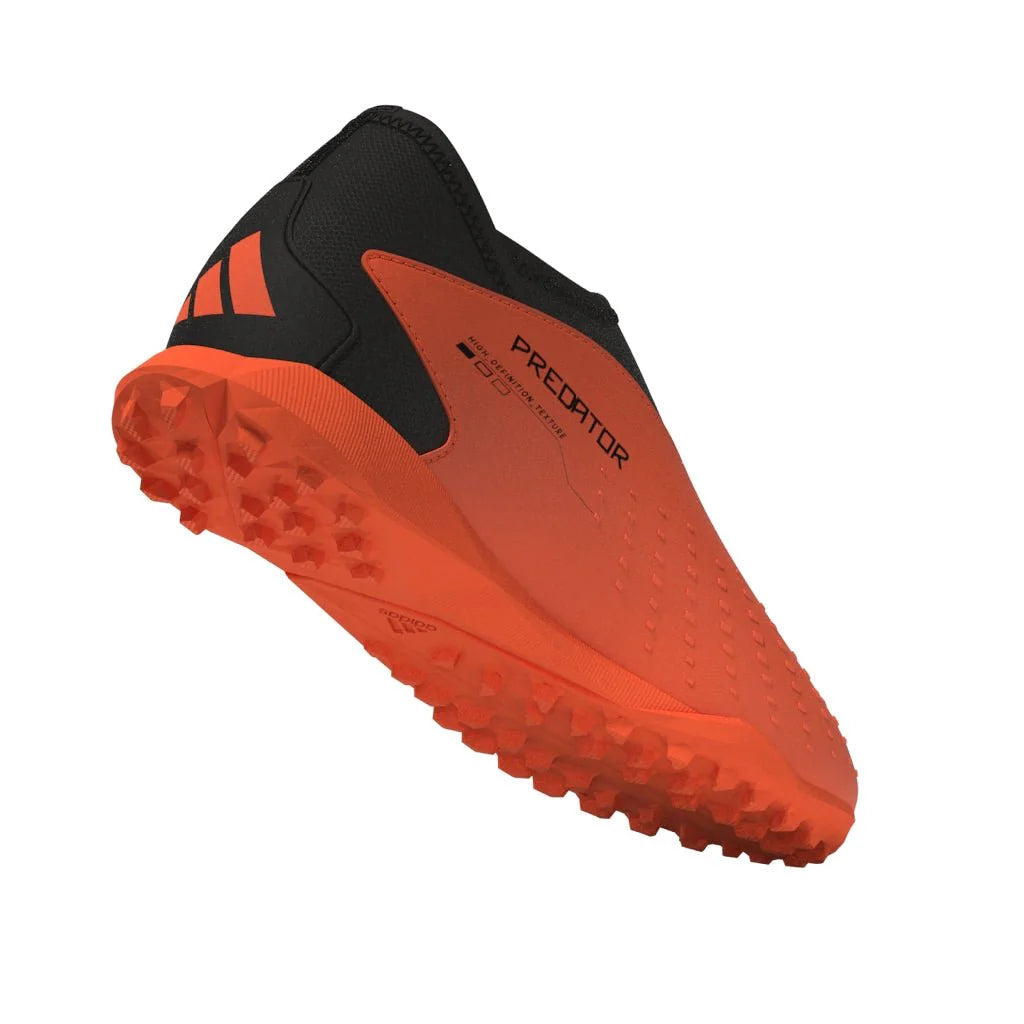 adidas Predator Accuracy3 Laceless TF Turf Youth Soccer Cleats Solar Orange Black
