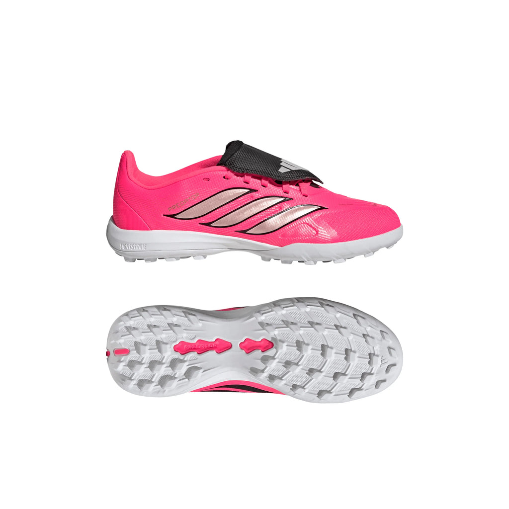 adidas Predator League Fold Over Tongue Turf Youth Soccer Cleats Turquesa