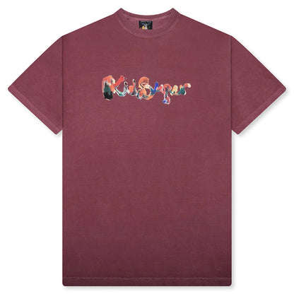 Watercolor Tee Burgundy