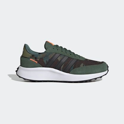 adidas Run 70s Lifestyle Running Shoes Green Oxide Black Screaming Orange