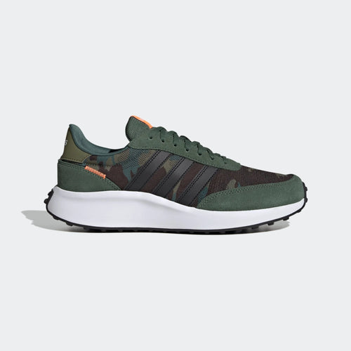 adidas Run 70s Lifestyle Running Shoes Green Oxide Black Screaming Orange