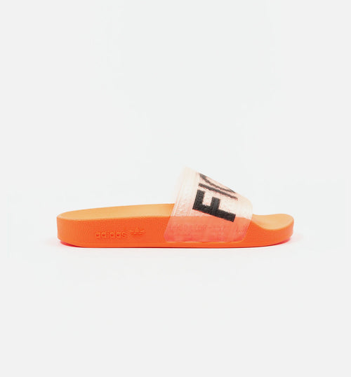 adidas X Fiorucci Adilette Womens Slides Solar Orange Solar Gold Black Red