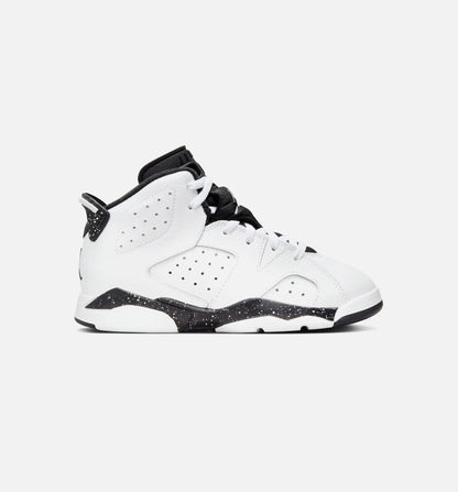 Air Jordan 6 Retro White Black Preschool Lifestyle Shoe White Black