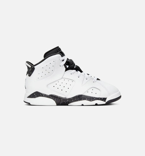 Air Jordan 6 Retro White Black Preschool Lifestyle Shoe White Black