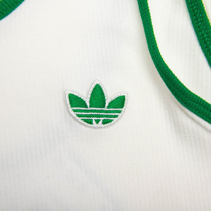 Womens Adidas x Sporty Rich Tank Top Off White Green