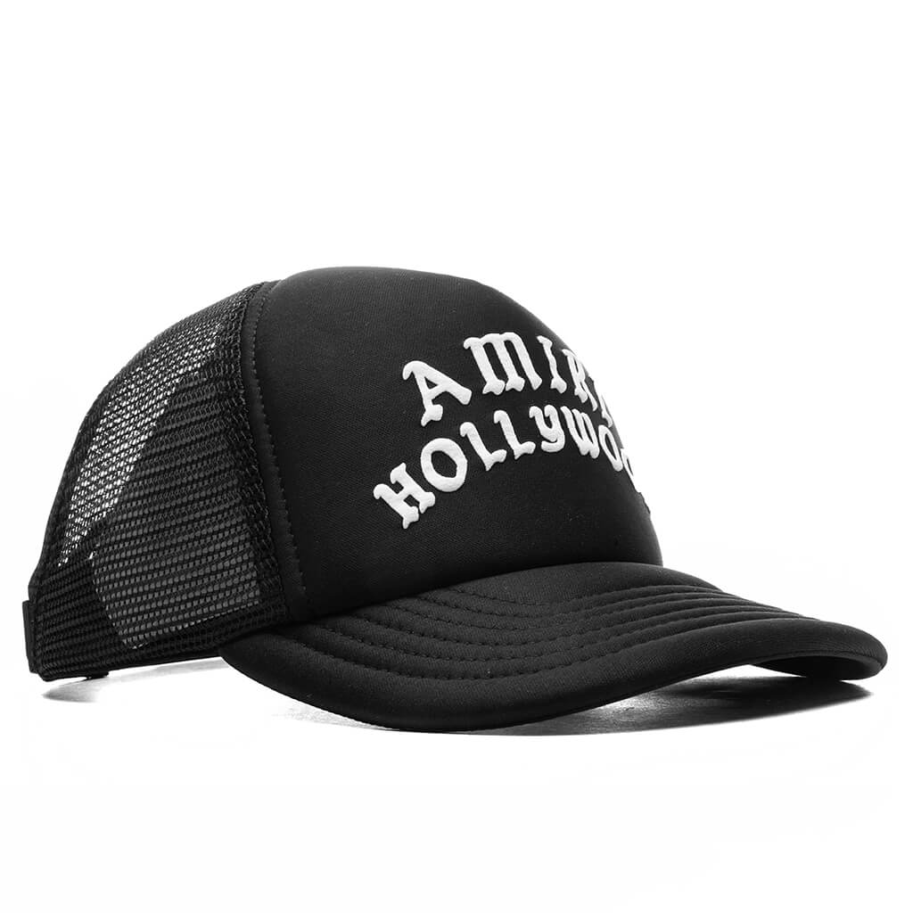 Amiri Hollywood Trucker Hat Black Black