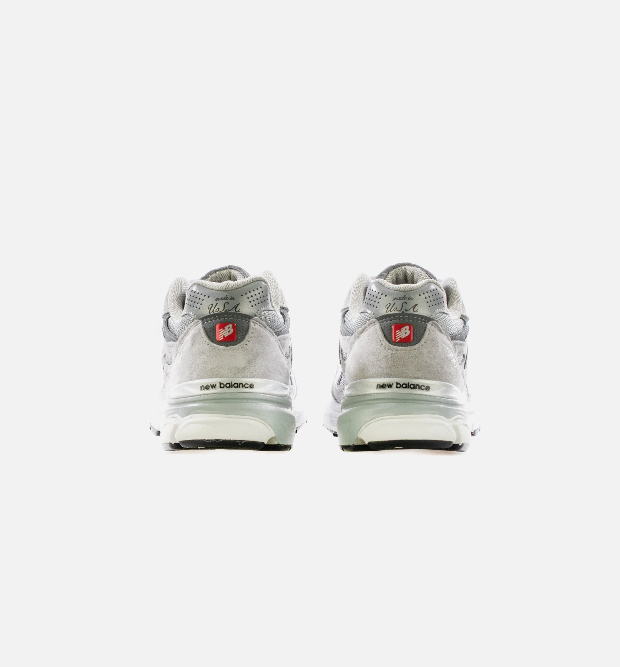 Made in USA 990v3 Mens Running Shoe Grey White