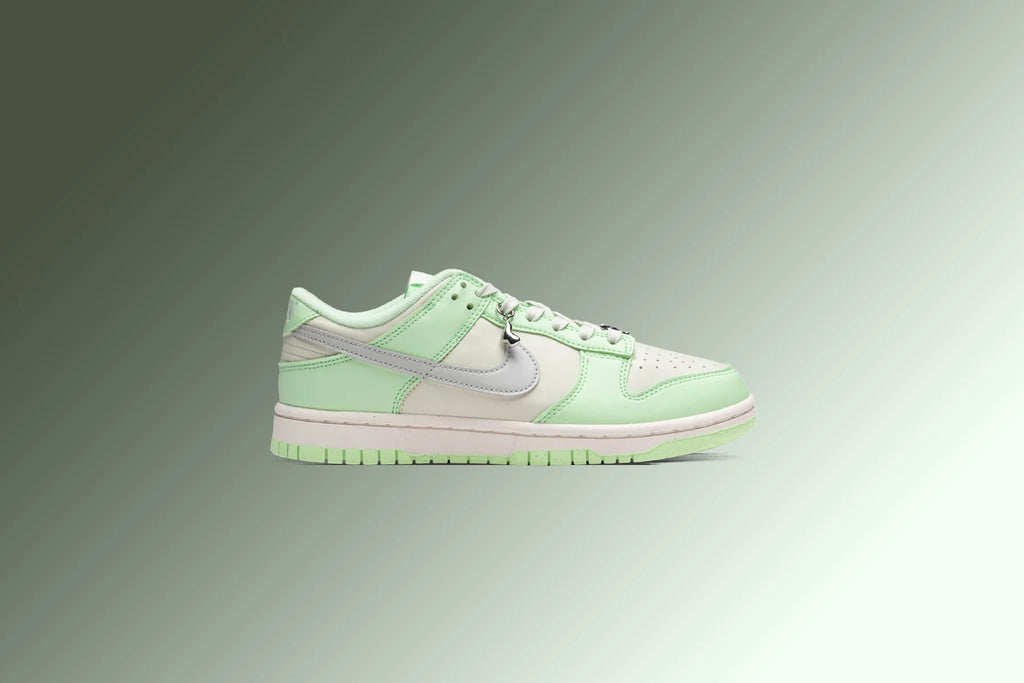Womens Dunk Low Next Nature Sea Glass Light Silver Vapor Green Sail
